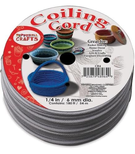 Amazon.com: Coiling Cord, 1/4 Inch, 50 Feet, Basket Weaving